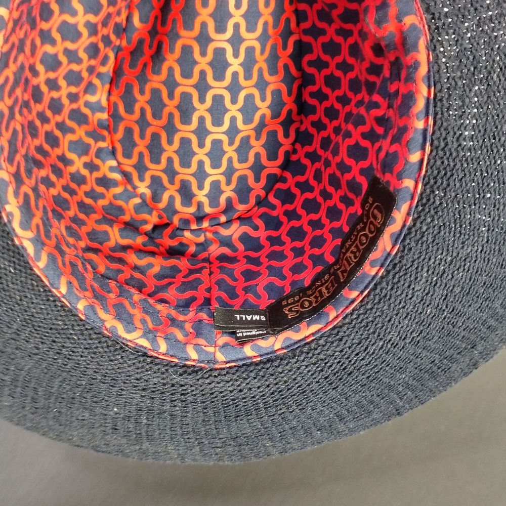 Goorin Bros Womens Fedora Hat Navy Blue Cotton Blend Leather Band Buckle Small - Picture 6 of 9